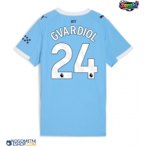 Ženski Nogometni dresi Manchester City Josko Gvardiol #24 Domači 2025-26 Kratek Rokav